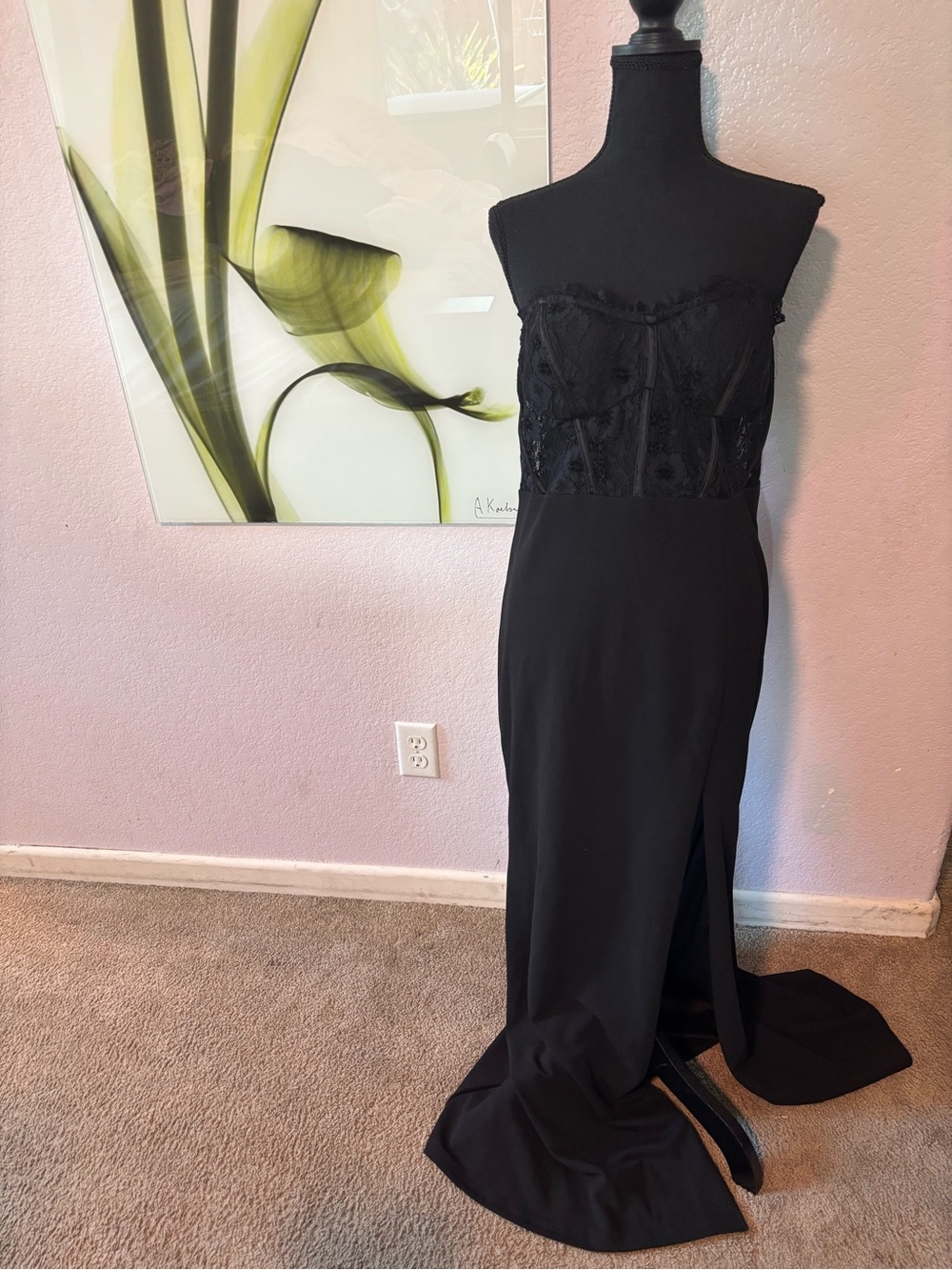 Lulus black strapless dress size XL - Picture 2 of 4